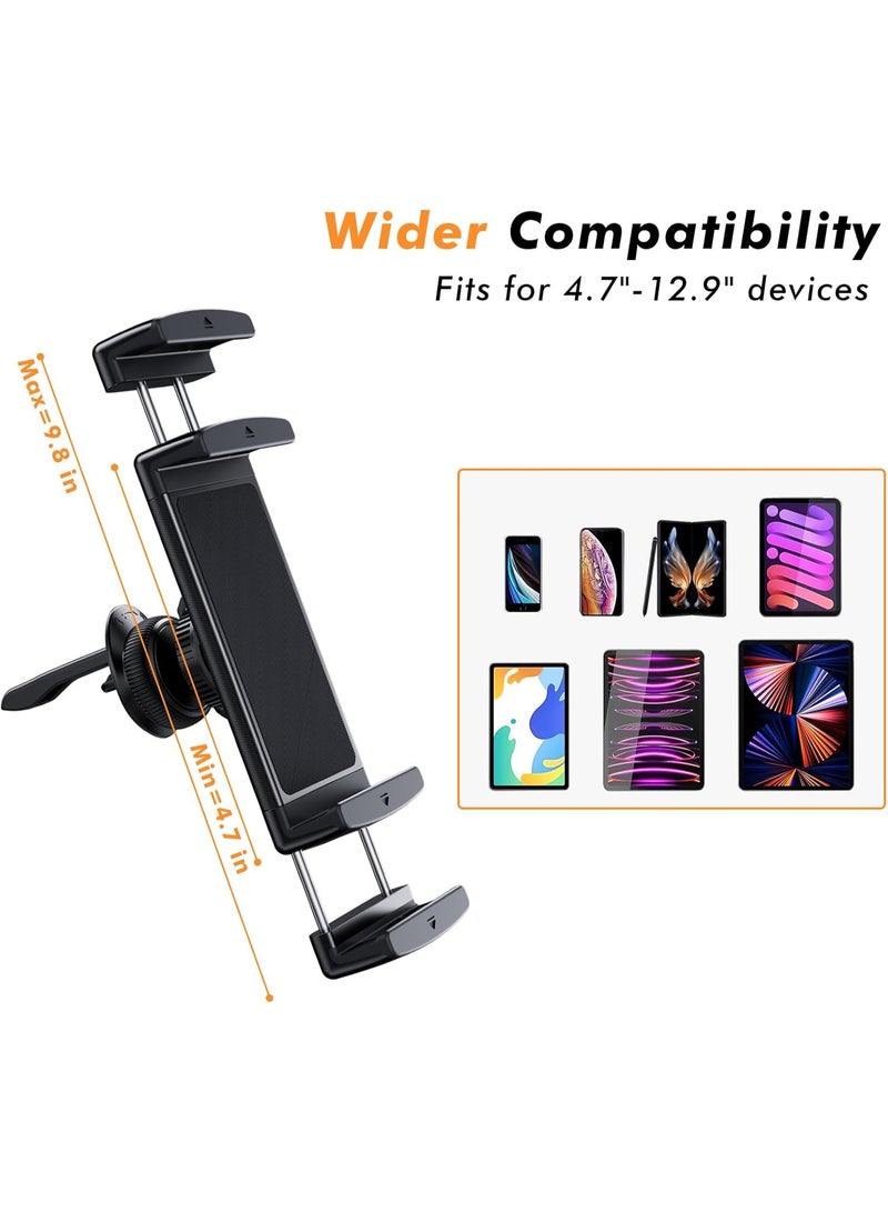 Car Phone Mount for Z Fold, [360° Rotatable & Thick Cases Friendly] Vent Phone Tablet Mount for Car Compatible with Samsung Galaxy Z Fold 5 4 3/iPad Mini Pro Air and More 4"-12.9" Device - Image 3